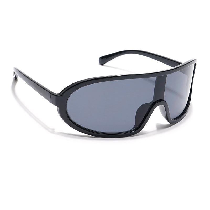 Eyejack Black Wrap Around Sunglasses for Men & Women (3699CL901)