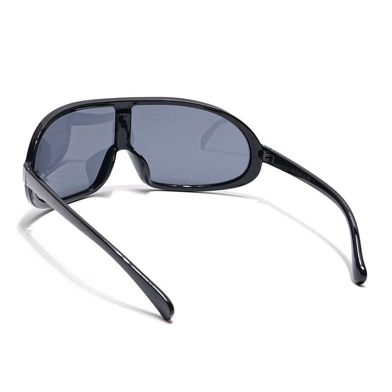 Eyejack Black Wrap Around Sunglasses for Men & Women (3699CL901)