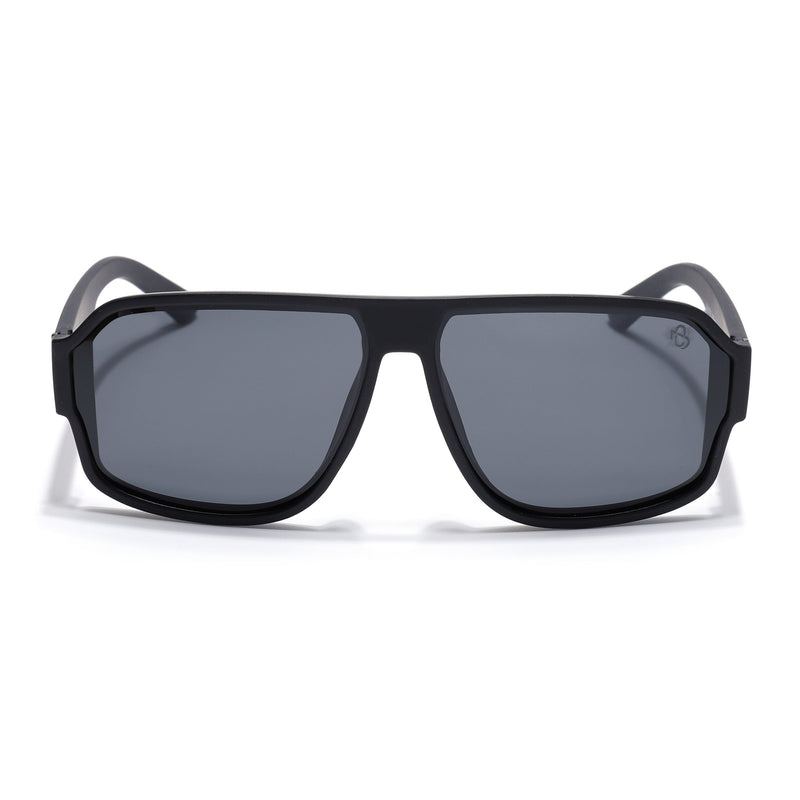 Eyejack Black Wayfarer Polarized Sunglasses for Men & Women (3710PCL1202)