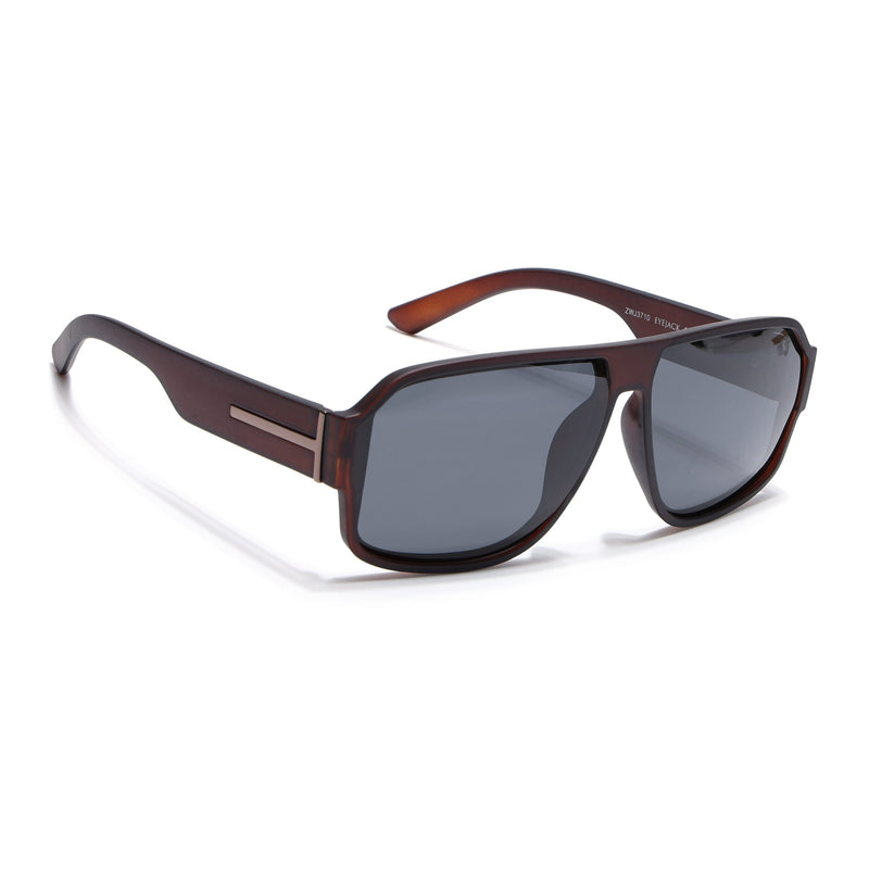 Eyejack Brown Wayfarer Polarized Sunglasses for Men & Women (3710PCL1206)