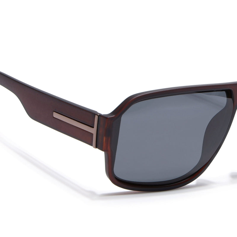 Eyejack Brown Wayfarer Polarized Sunglasses for Men & Women (3710PCL1206)