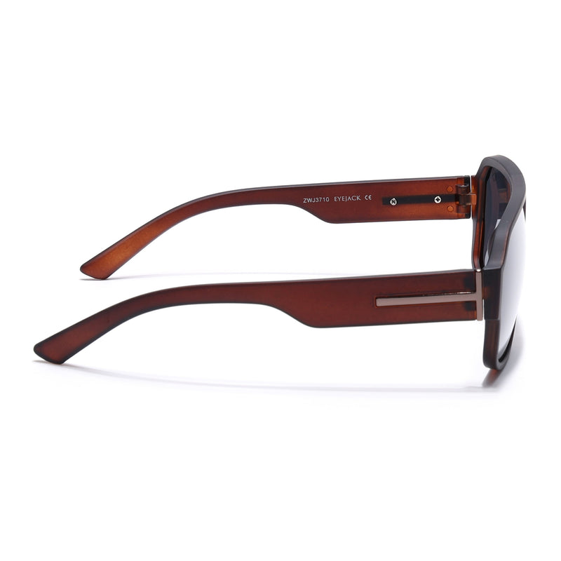 Eyejack Brown Wayfarer Polarized Sunglasses for Men & Women (3710PCL1206)