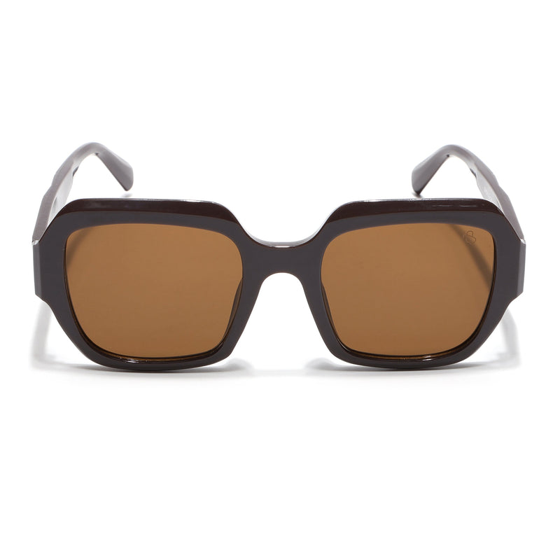 Eyejack Brown Oversize Sunglasses for Women (3732CL995)