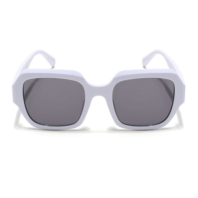 Eyejack White Oversize Sunglasses for Women (3732CL997)