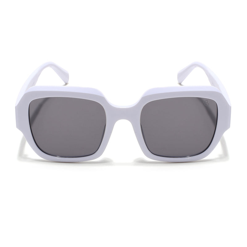 Eyejack White Oversize Sunglasses for Women (3732CL997)