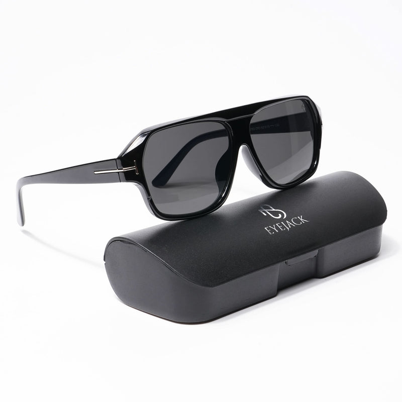 BEAM - Shine Black Square Sunglasses I 3793CL512-C1