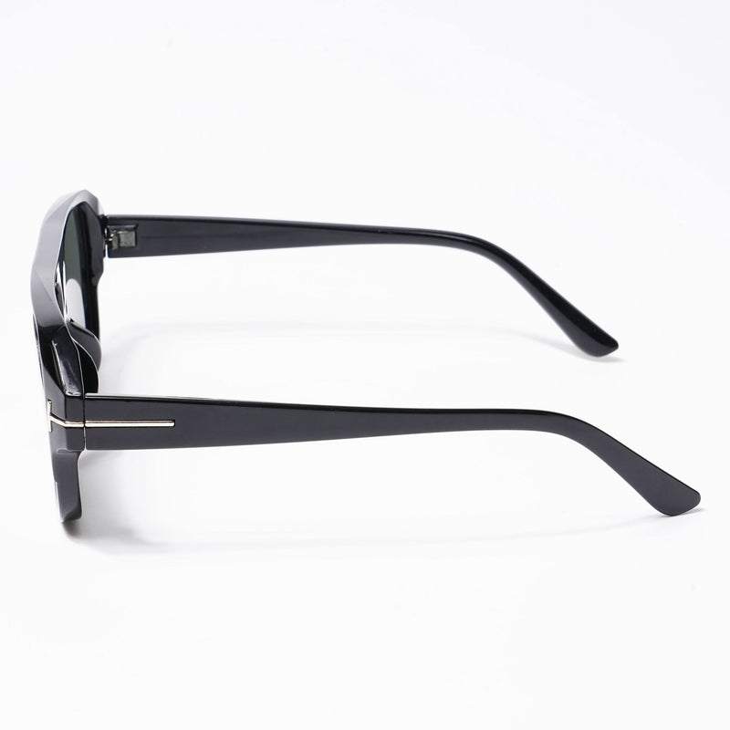BEAM - Shine Black Square Sunglasses I Green Lens - 3793CL515-C4
