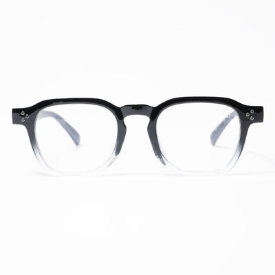 Eyejack Black & Transparent Square Eyeglasses for Men & Women (3797CL522-C2)