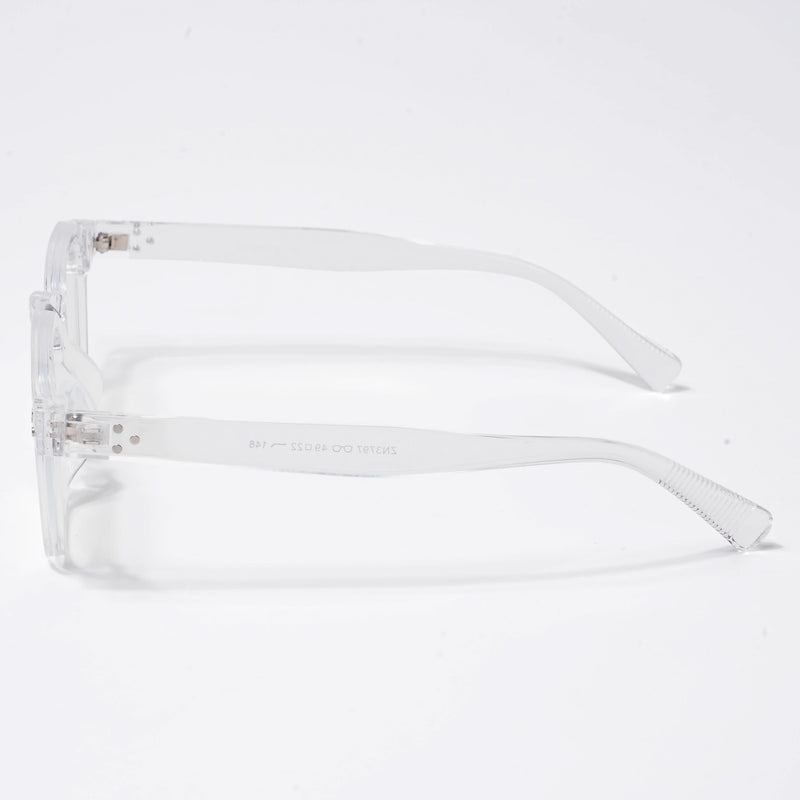 Eyejack Transparent Square Eyeglasses for Men & Women (3797CL523-C3)