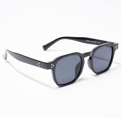 Eyejack Square Sunglasses for Men & Women (Black Lens | Shine Black Frame - 3797CL518-C1)