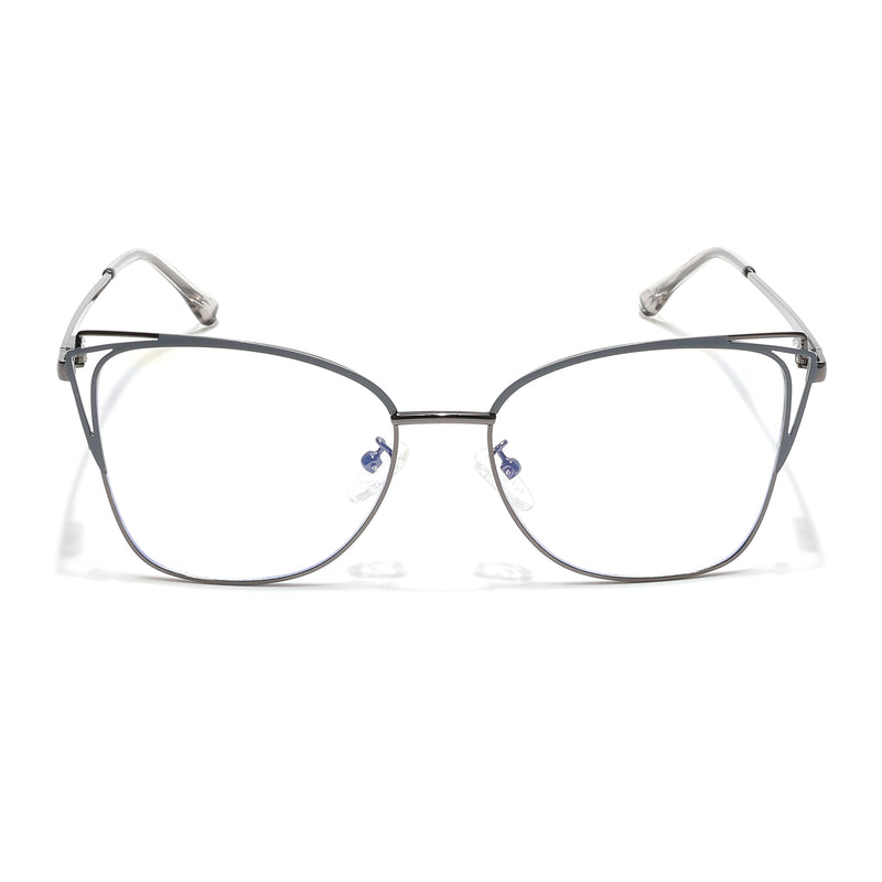 Voyage Glam Grey Cateye Eyeglasses for Women (39001MG6536-C2)