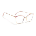 Voyage Glam Golden & Pink Cateye Eyeglasses for Women (39012MG6546-C5)