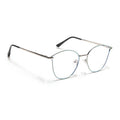 Voyage Glam Green & Silver Cateye Eyeglasses for Women (39003MG6550-C2)