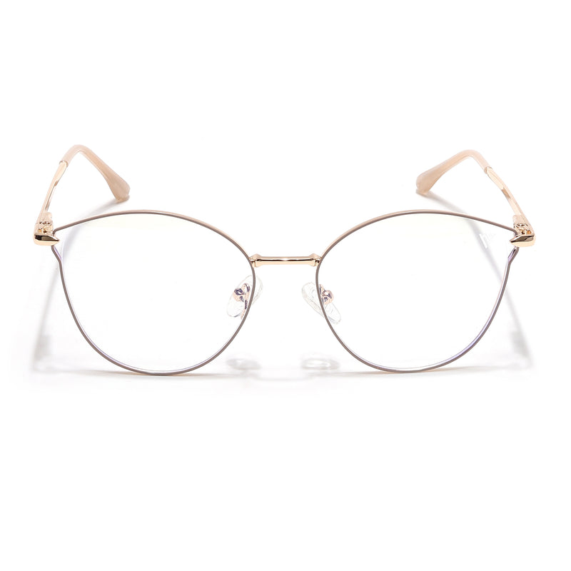 Voyage Glam Nude & Golden Cateye Eyeglasses for Women (39003MG6552-C4)