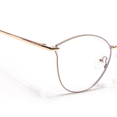 Voyage Glam Nude & Golden Cateye Eyeglasses for Women (39003MG6552-C4)