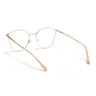 Voyage Glam Nude & Golden Cateye Eyeglasses for Women (39003MG6552-C4)