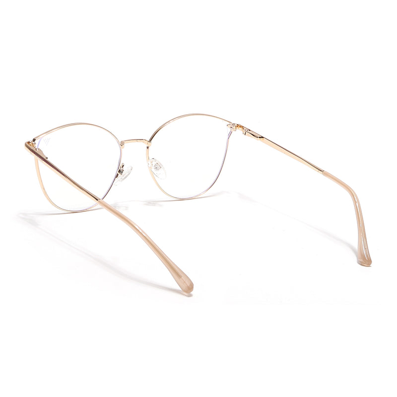 Voyage Glam Nude & Golden Cateye Eyeglasses for Women (39003MG6552-C4)