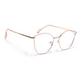 Voyage Glam Pink & Golden Cateye Eyeglasses for Women (39003MG6553-C5)