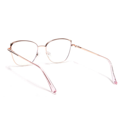 Voyage Glam Golden & Purple Cateye Eyeglasses for Women (39007MG6562-C7)