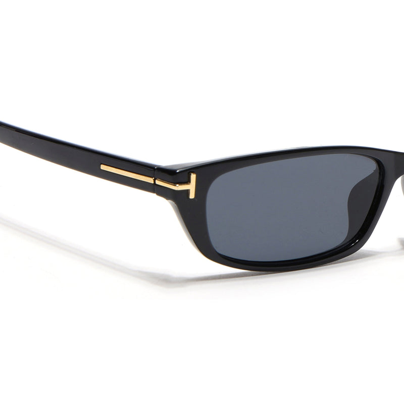 Eyejack Black Rectangle Sunglasses for Women (3972CL1020)