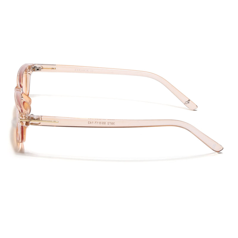 Eyejack Orange Rectangle Sunglasses for Women (3972CL1022)