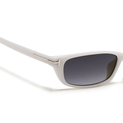 Eyejack White Rectangle Sunglasses for Women (3972CL1023)
