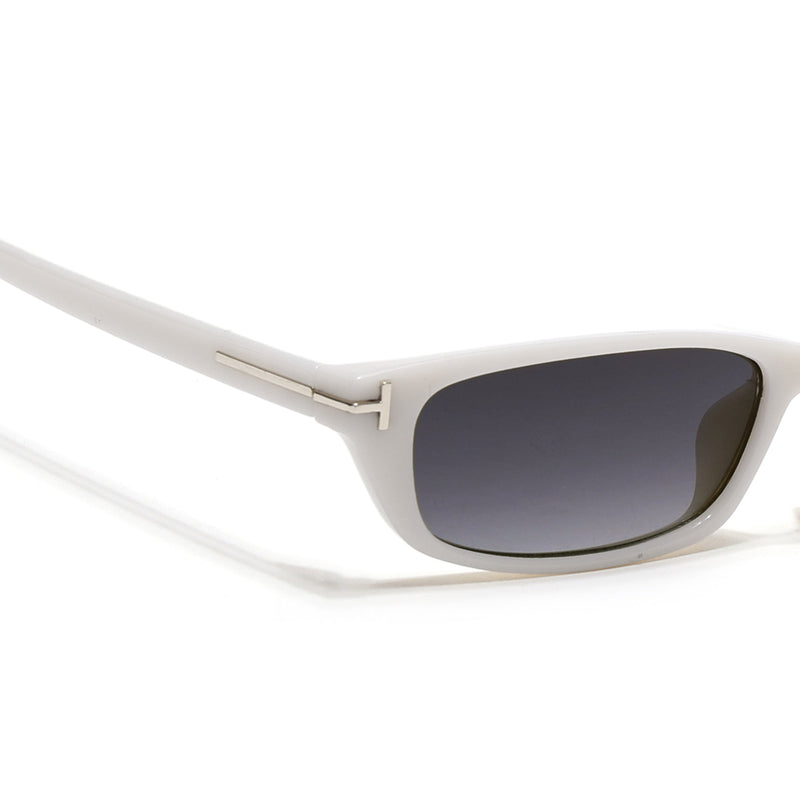 Eyejack White Rectangle Sunglasses for Women (3972CL1023)