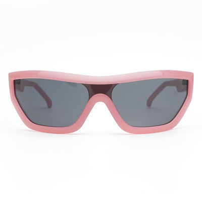 Eyejack Wrap Around Sunglasses for Men & Women (Black Lens | Pink Frame - 3980CL555-C4)