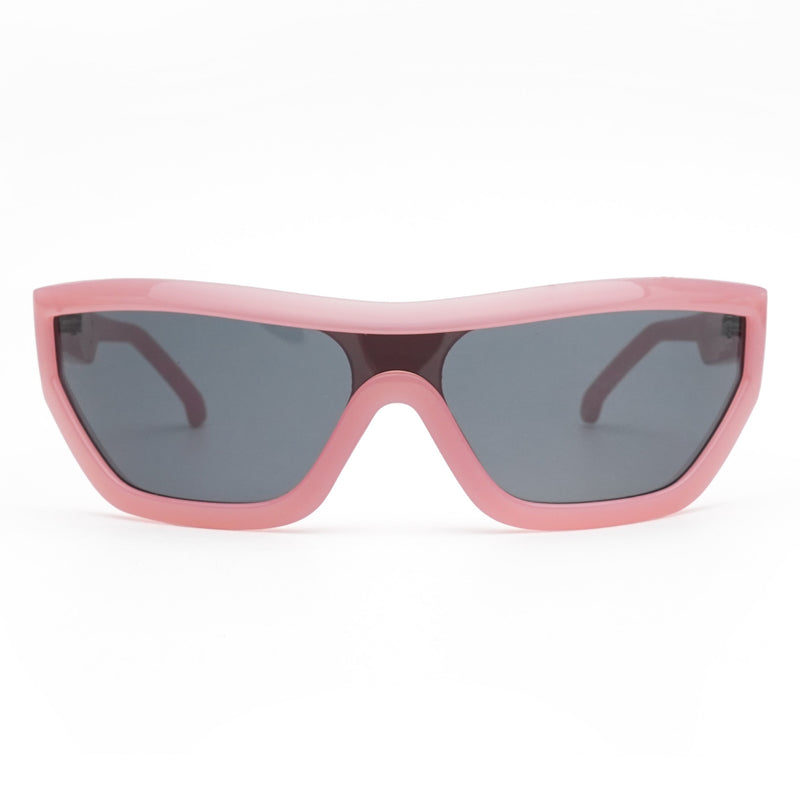 Eyejack Wrap Around Sunglasses for Men & Women (Black Lens | Pink Frame - 3980CL555-C4)