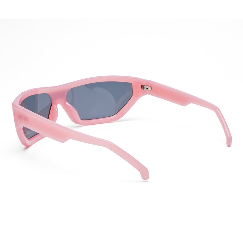 Eyejack Wrap Around Sunglasses for Men & Women (Black Lens | Pink Frame - 3980CL555-C4)
