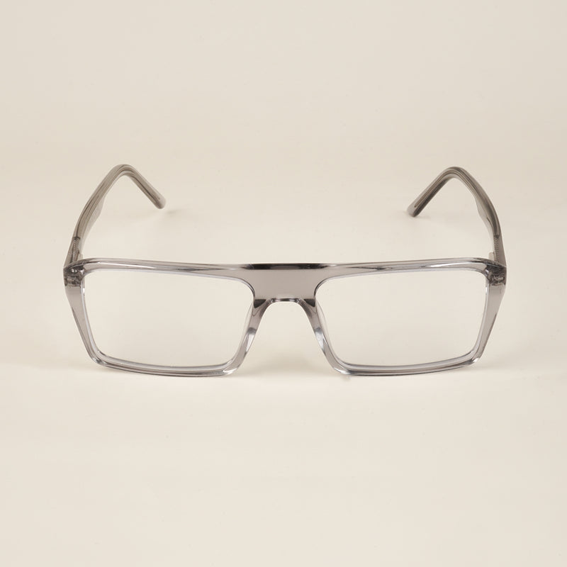 Goeye Grey Rectangle Acetate Eyeglasses for Men & Women (GO175GE1676-C3)