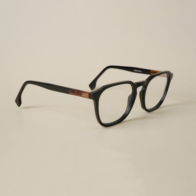 Goeye Shine Black Square Eyeglasses for Men & Women (G091GE1684-C1)