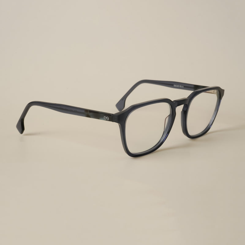 Goeye Grey Square Eyeglasses for Men & Women (G091GE1685-C3)