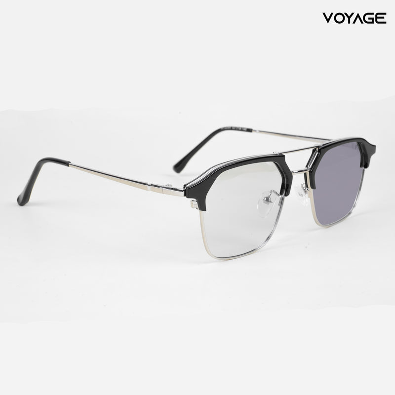 Voyage photochromic Silver & Black Wayfarer Eyeglasses for Men & Women (2295MG5076-C2)