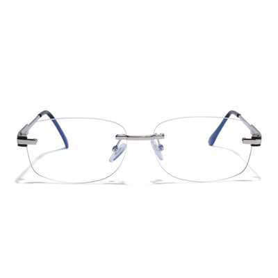 Voyage Silver Rimless Eyeglasses for Men & Women (4097FMG9265)