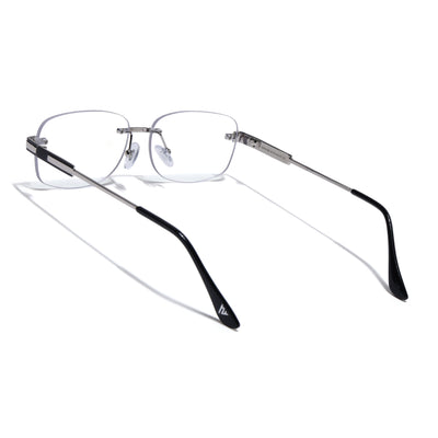 Voyage Silver Rimless Eyeglasses for Men & Women (4097FMG9265)