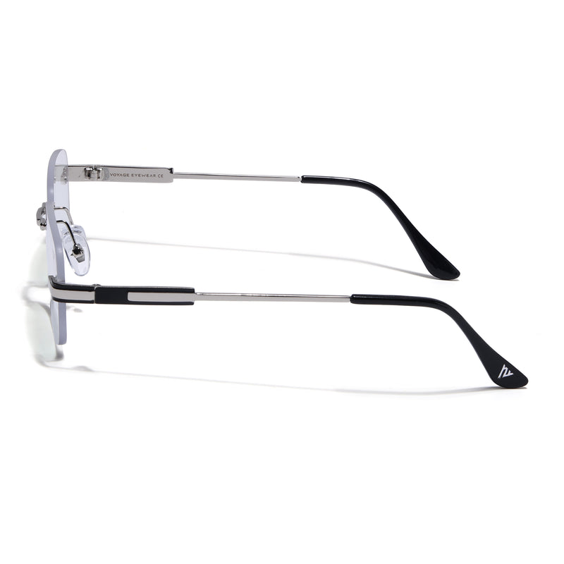 Voyage Silver Rimless Eyeglasses for Men & Women (4097FMG9265)