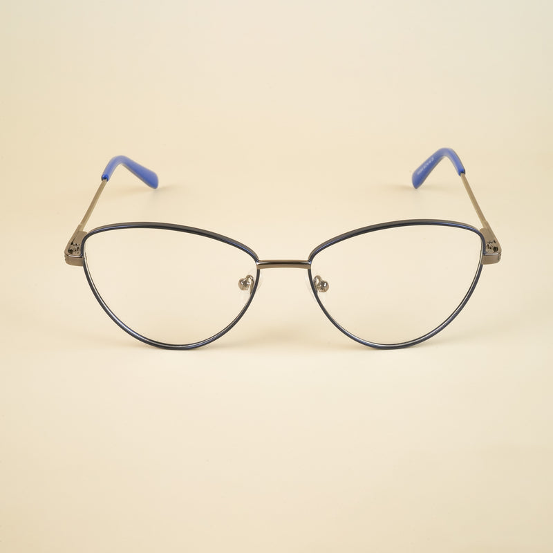 Voyage Blue Cateye Eyeglasses for Women (YC82043MG4604-C5)