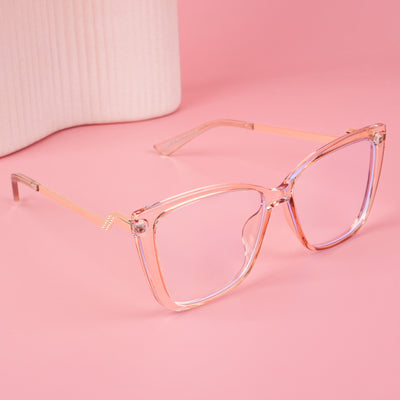 Voyage Glam Light Brown Cateye Eyeglasses for Women (TR5046MG4012-C3)