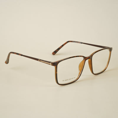 Goeye Brown Square Eyeglasses for Men & Women (TR85602GE1695-C3)