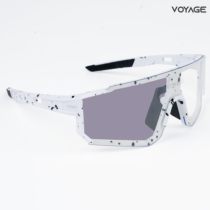 Voayge Drift Photochromic White Eyeglasses for Men & Women (6802MG5602-C2)