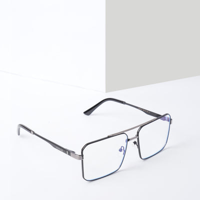 Voyage Exclusive Black & Grey Wayfarer Eyeglasses for Men & Women (VY221013MG5327-C2)