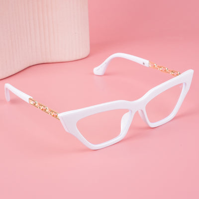 Voyage Glam White Cateye Eyeglasses for Women (9367MG3944-C2)
