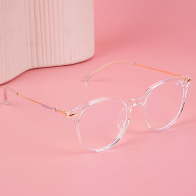 Voyage Glam Transparent Round Eyeglasses for Men & Women (TR8297MG4964-C2)