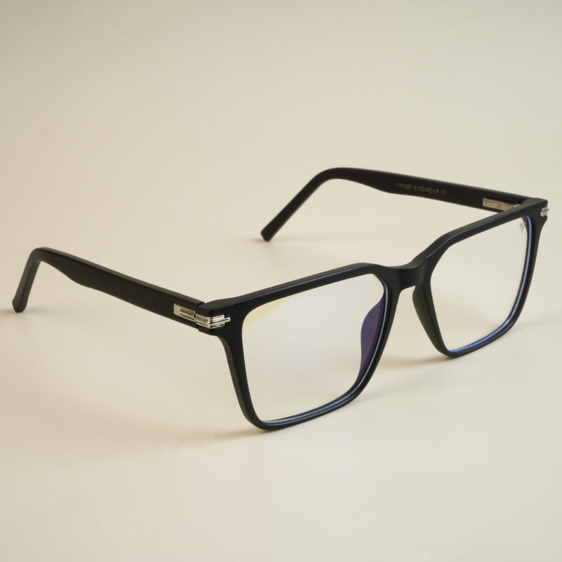 Voyage High Street Matt Black Square Eyeglasses for Men & Women (86002MG4935-C2)
