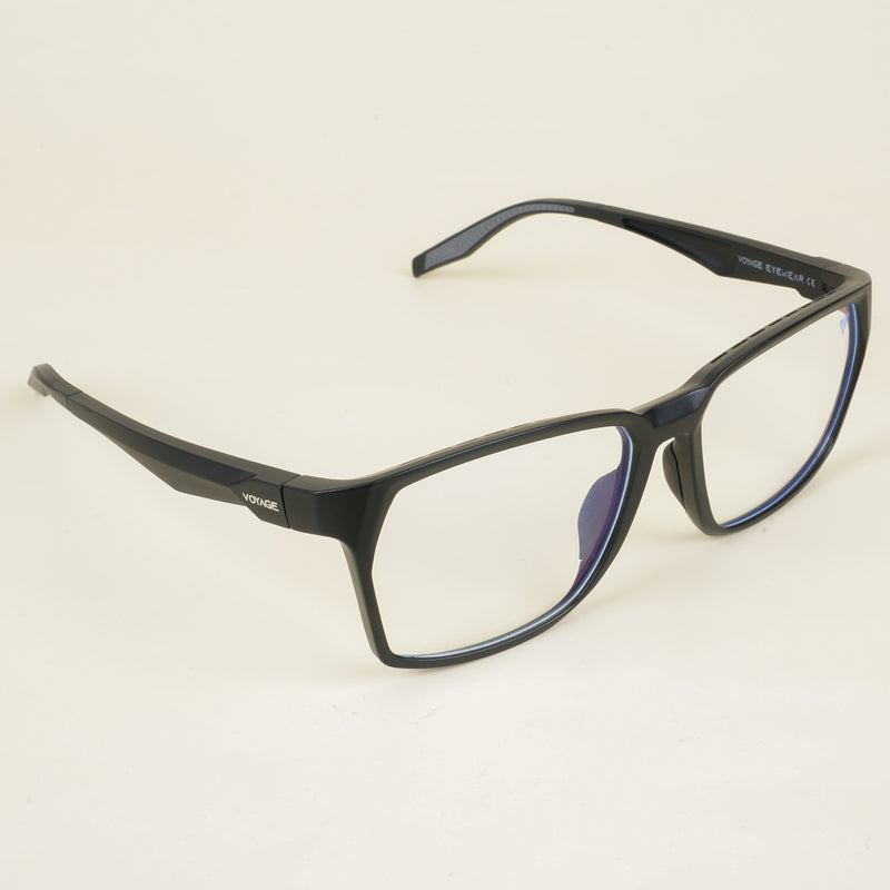 Voyage Techtonic Matt Black Wayfarer Eyeglasses for Men & Women (58694MG5290-C1)