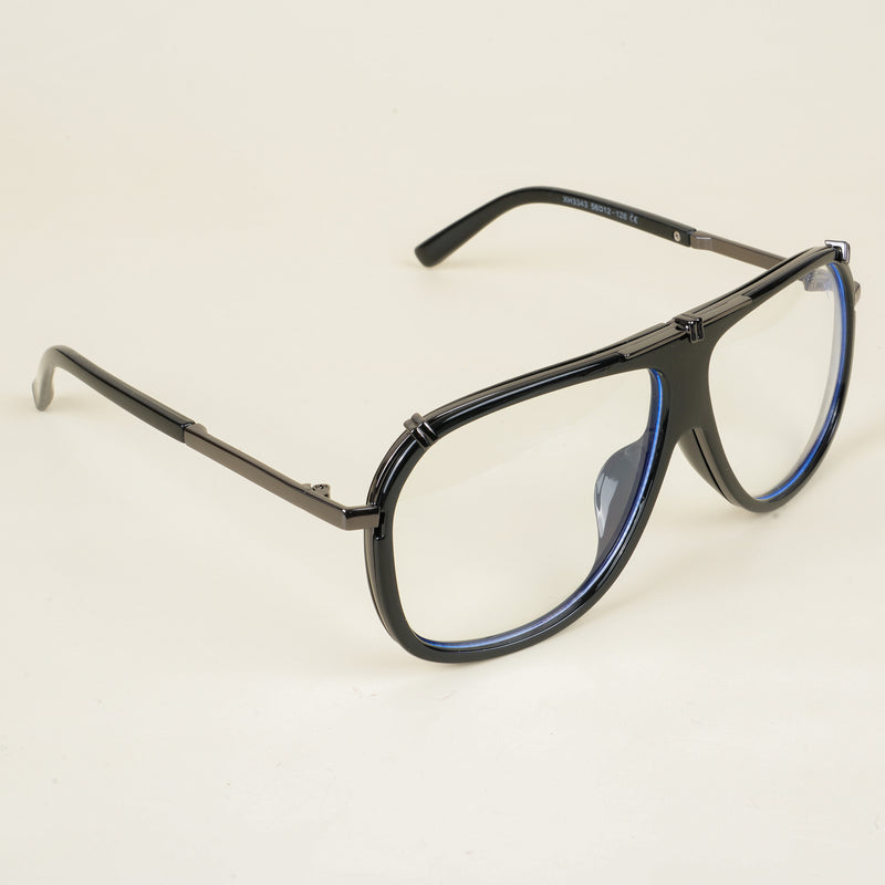 Voyage Black & Grey Wayfarer Eyeglasses for Men & Women (3343MG5222-C3)