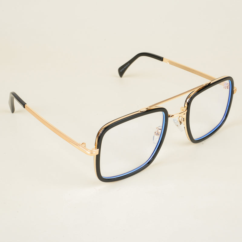 Voyage Black & Golden Wayfarer Eyeglasses for Men & Women (7002MG5265-C1)
