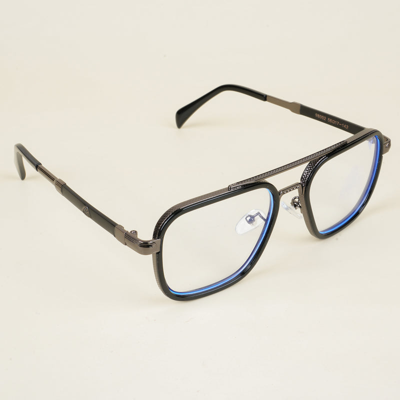 Voyage Black & Grey Wayfarer Eyeglasses for Men & Women (98002MG5271-C1)