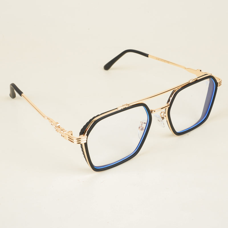 Voyage Black & Golden Wayfarer Eyeglasses for Men & Women (2166MG5261-C2)